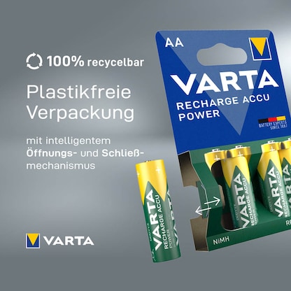 Artikelbild 8 für 4 VARTA Akkus RECHARGE ACCU Power Mignon AA 2.600 mAh, Artikelnummer 808220