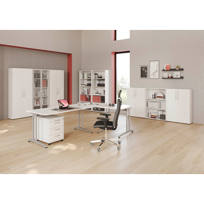 Artikelbild 5 für HAMMERBACHER Regalschrank 4770, V4770/W/W/BM weiß 80,0 x 34,6 x 188,0 cm, Artikelnummer 859886