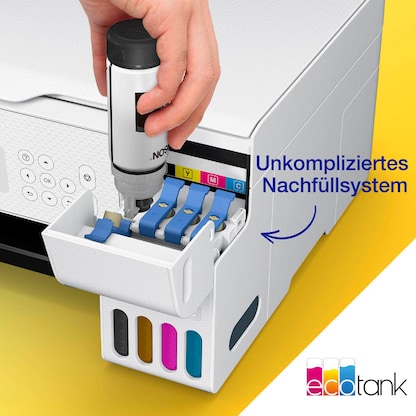 Artikelbild 6 für AKTION: EPSON EcoTank ET-2876 3 in 1 Tintenstrahl-Multifunktionsdrucker weiß mit 40 Euro CashBack, Artikelnummer 255939