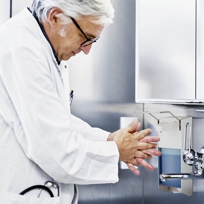 Artikelbild 4 für relaxdays Desinfektionsspender 10029927_0 silber Kunststoff 1,0 l, Artikelnummer 375743