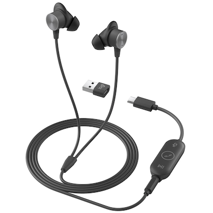 Artikelbild 24 für Logitech Zone Wired Earbuds USB-Headset schwarz, grau, Artikelnummer 561823