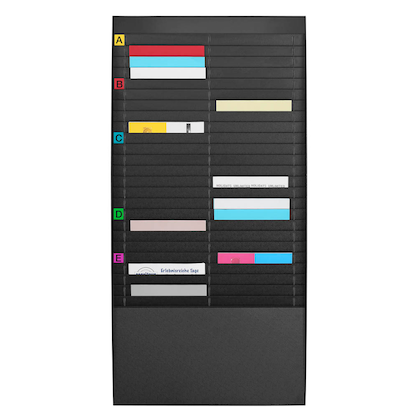 Artikelbild 2 für PAPERFLOW Sortiertafel schwarz DIN A4 50 Fächer, Artikelnummer 290458