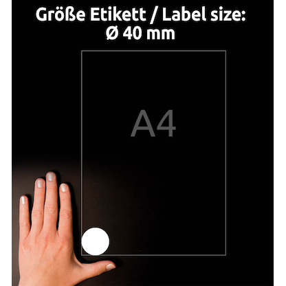 Artikelbild 7 für 480 AVERY Zweckform Sicherheitsetiketten L6112-20 weiß 40,0 x 40,0 mm, Artikelnummer 896894