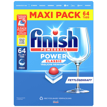 Artikelbild 4 für finish POWERBALL POWER CLASSIC ALL IN 1 Spülmaschinentabs 64 St., Artikelnummer 539959