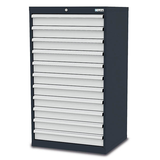 Artikelbild 1 für Simplaflex® Systemeinrichter C-Line Schubladenschrank anthrazit 11 Schubladen 70,0 x 57,5 x 122,0 cm, Artikelnummer 683676