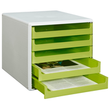 Artikelbild 1 für M&M Schubladenbox lindgrün 30050931, DIN A4 mit 5 Schubladen, Artikelnummer 337030