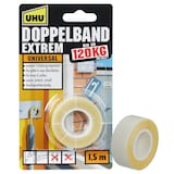 Artikelbild 1 für UHU EXTREM doppelseitiges Klebeband 19,0 mm x 1,5 m, 1 Rolle, Artikelnummer 212668