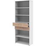 Artikelbild 1 für röhr Regalschrank direct.office, 859S681000 weiß, sonoma-eiche 80,0 x 34,4 x 212,5 cm, Artikelnummer 468423