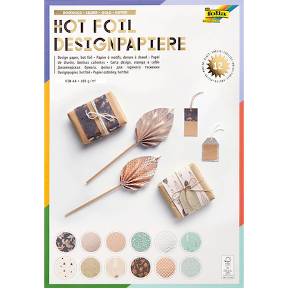 Artikelbild 23 für folia Motivblock Hotfoil 1 farbsortiert 165 g/qm 12 Blatt, Artikelnummer 556934