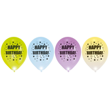 Artikelbild 1 für amscan® Luftballons LED Happy Birthday bunt, 4 St., Artikelnummer 221719