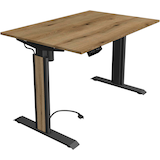 Artikelbild 1 für Kerkmann Move 1 advance elektrisch höhenverstellbarer Schreibtisch eiche rechteckig, T-Fuß-Gestell grau 120,0 x 80,0 cm, Artikelnummer 265757