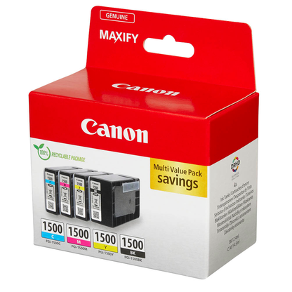 Artikelbild 5 für Canon PGI-1500 BK/C/M/Y schwarz, cyan, magenta, gelb Druckerpatronen, 4er-Set, Artikelnummer 209096