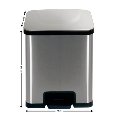 Artikelbild 3 für Echtwerk Powerstep Mülleimer 38,0 l edelstahl, schwarz, Artikelnummer 639058