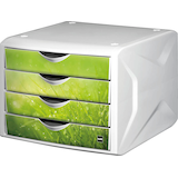 Artikelbild 1 für helit Schubladenbox the chameleon grün H6129650, DIN A4 mit 4 Schubladen, Artikelnummer 381172
