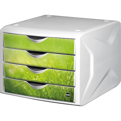 Artikelbild 3 für helit Schubladenbox the chameleon grün H6129650, DIN A4 mit 4 Schubladen, Artikelnummer 381172