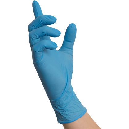 Artikelbild 2 für NITRAS MEDICAL unisex Einmalhandschuhe BLUE WAVE blau Größe M, 100 St., Artikelnummer 684831
