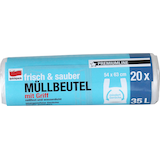 Artikelbild 1 für quickpack Müllbeutel frisch & sauber 35,0 l transparent, 20 St., Artikelnummer 149037