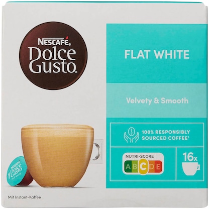 Artikelbild 2 für NESCAFÉ DOLCE GUSTO® Flat White Velvety & Smooth Kaffeekapseln, mild, 16 Portionen, Artikelnummer 612863