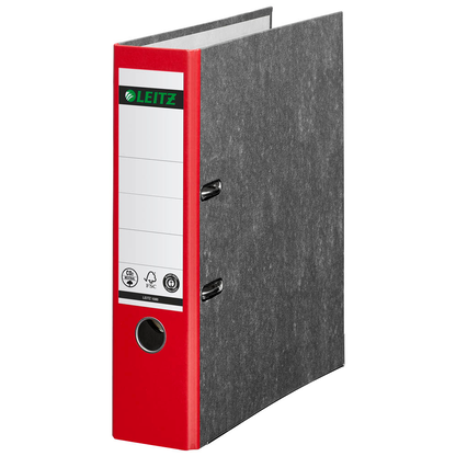 Artikelbild 2 für AKTION: 10 LEITZ 1080 Ordner rot marmoriert Karton 8,0 cm DIN A4, Artikelnummer 653799