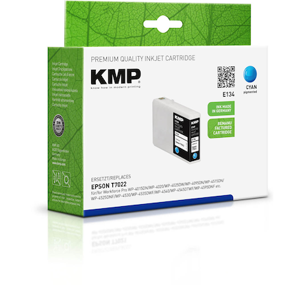 Artikelbild 2 für KMP E134 cyan Druckerpatrone kompatibel zu EPSON T7022XL, Artikelnummer 146656