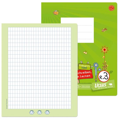 Artikelbild für Ursus Schulhefte Formati Rechenheft Lineatur R3 rautiert quart Rand rundum, 20 Blatt, Artikelnummer 701864