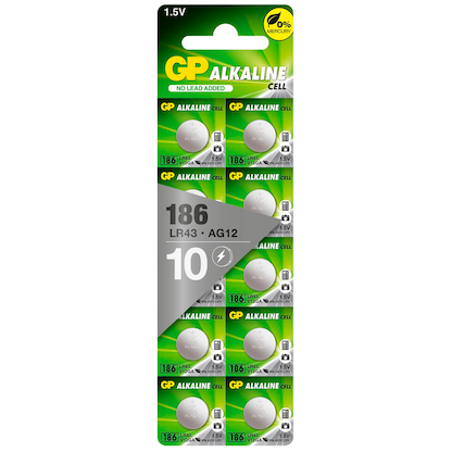 Artikelbild 9 für 10 GP Knopfzellen LR43 1,5 V, Artikelnummer 915613