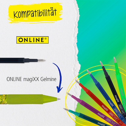 Artikelbild 5 für ONLINE® magiXX Fun Gelschreiber Wild 0,7 mm, Schreibfarbe: blau, 6 St., Artikelnummer 617539