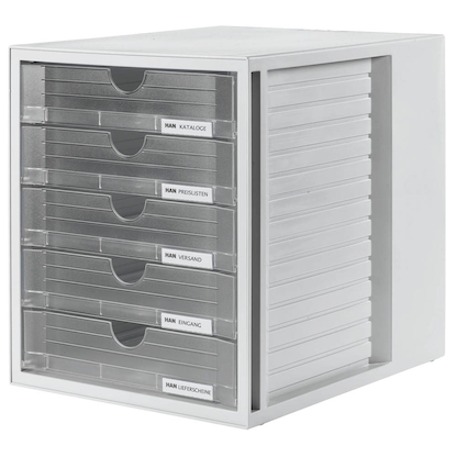Artikelbild für HAN Schubladenbox System-Box transparent 1450-63, DIN A4 mit 5 Schubladen, Artikelnummer 873707
