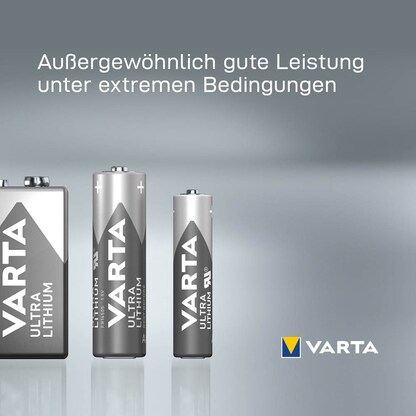 Artikelbild 9 für 4 VARTA Batterien ULTRA LITHIUM Mignon AA 1,5 V, Artikelnummer 540872