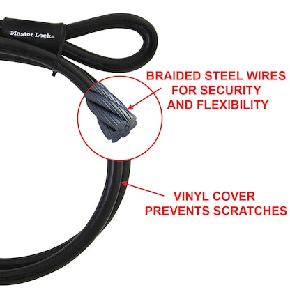 Artikelbild 3 für Master Lock® Schlaufenkabel 49EURD schwarz 3,0 m, Artikelnummer 727473