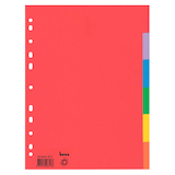 Artikelbild 1 für bene Ordnerregister DIN A4 Vollformat blanko farbig 6-teilig, 1 Satz, Artikelnummer 733550