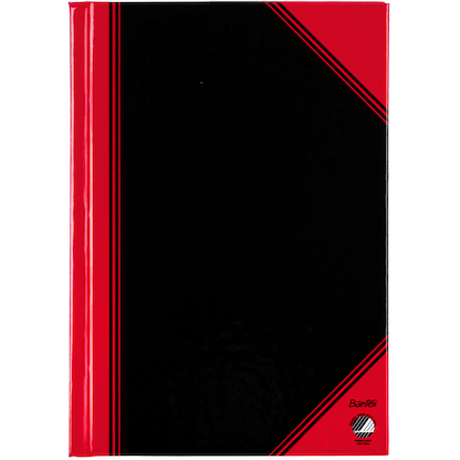 Artikelbild 6 für Bantex Notizbuch Chinakladde DIN A6 kariert, schwarz/rot Hardcover 192 Seiten, Artikelnummer 429528