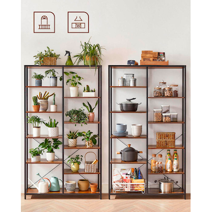 Artikelbild 5 für VASAGLE Bücherregal braun, schwarz 100,0 x 30,0 x 170,0 cm, Artikelnummer 289498