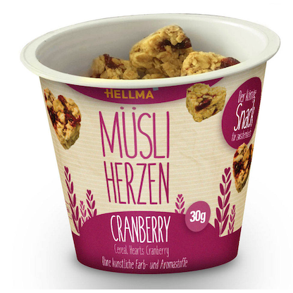 Artikelbild 2 für HELLMA Müsli-Herzen Cranberry Müsli 30x 30,0 g, Artikelnummer 373922