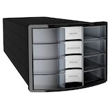 Artikelbild 1 für HAN Schubladenbox Impuls transparent 1012-363, DIN A4 mit 4 Schubladen, Artikelnummer 310800