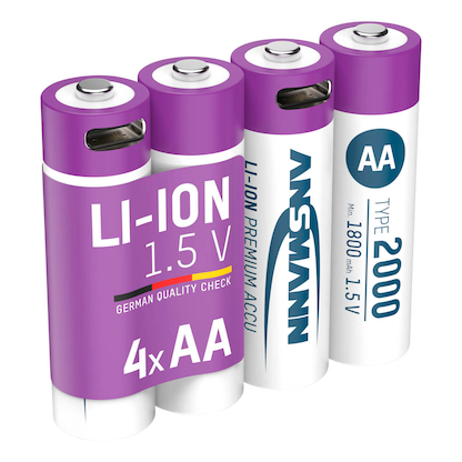 Artikelbild 17 für 4 ANSMANN USB-Akkus mit Ladekabel 2000 Mignon AA 1.800 mAh, Artikelnummer 173926