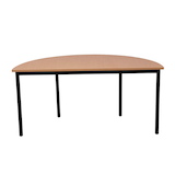 Artikelbild 1 für Gürkan Mehrzwecktisch buche halbrund, Vierkantrohr schwarz, 120,0 x 60,0 x 75,0 cm, Artikelnummer 824641