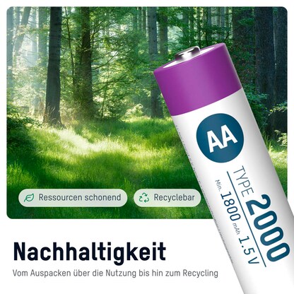 Artikelbild 18 für 4 ANSMANN USB-Akkus mit Ladekabel 2000 Mignon AA 1.800 mAh, Artikelnummer 173926