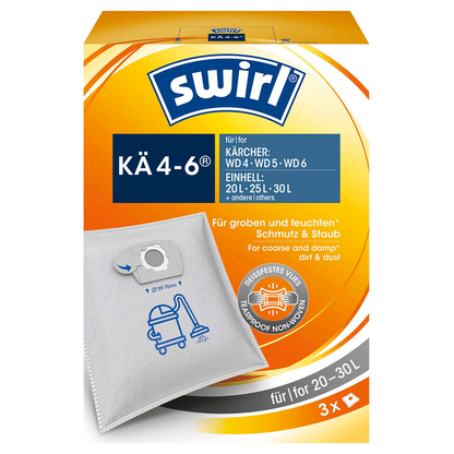 Artikelbild 14 für 3 swirl® Reißfestes Vlies - für groben und feuchten Schmutz KÄ 4-6 Staubsaugerbeutel, Artikelnummer 338729