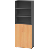 Artikelbild 1 für HAMMERBACHER Regalschrank 968T3, V968T3/G/6/BS grafit, buche 80,0 x 42,0 x 215,6 cm, Artikelnummer 380457