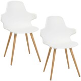 Artikelbild 1 für 2 Topstar Schalenstühle T2020 mit Armlehnen FZ11BUW-2 weiß Kunststoff, Artikelnummer 251134