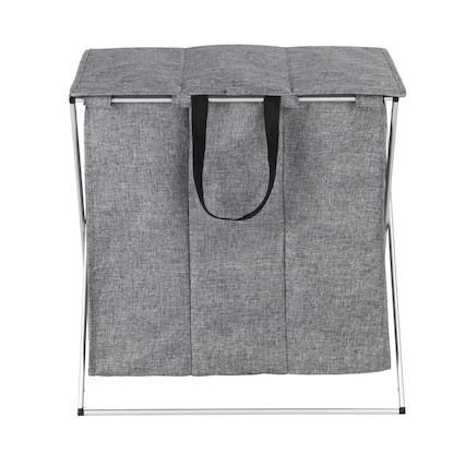 Artikelbild 4 für WENKO Wäschesortierer Trio Top grau, Artikelnummer 531174