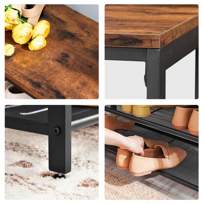 Artikelbild 6 für VASAGLE Schuhbank LBS74X braun, schwarz Holz 80,0 cm, Artikelnummer 439347