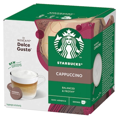 Artikelbild 2 für NESCAFÉ DOLCE GUSTO® STARBUCKS® Cappuccino Balanced & Frothy Kaffeekapseln, mild, 6 Portionen, Artikelnummer 612877