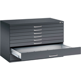 Artikelbild 1 für CP 7100 Planschrank schwarzgrau 8 Schubladen 110,0 x 76,5 x 76,0 cm, Artikelnummer 682000