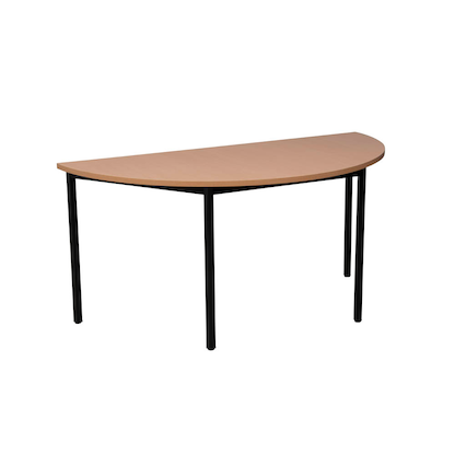 Artikelbild 2 für Gürkan Mehrzwecktisch buche halbrund, Vierkantrohr schwarz, 120,0 x 60,0 x 75,0 cm, Artikelnummer 824641