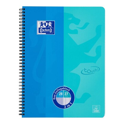 Artikelbild 2 für OXFORD Collegeblock DUO touch Lineatur 27/28 liniert und kariert DIN A4 Innen- und Außenrand, 1 Block, Artikelnummer 804950