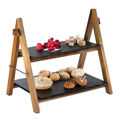 Artikelbild 2 für APS Etagere braun, schwarz 34,0 cm, Artikelnummer 193629