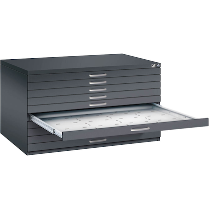 Artikelbild für CP 7200 Planschrank schwarzgrau 10 Schubladen 135,0 x 96,0 x 76,0 cm, Artikelnummer 682056