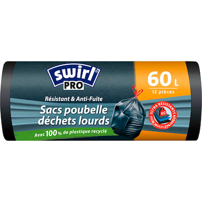 Artikelbild 7 für swirl® Schwerlastsäcke PROFI 1183 60,0 l schwarz, 12 St., Artikelnummer 338826